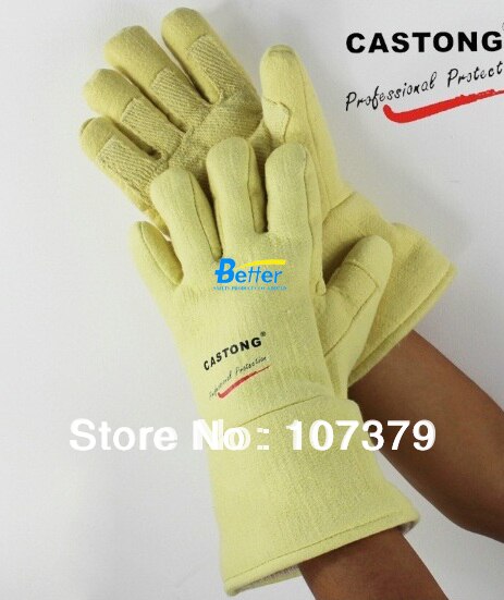 ο  尩 500   100 % ƶ̵  Caston  ۾ 尩/New Welding Glove 500 Centigrade Degree 100% Aramid Fiber Caston  Heat Resistant  Work Glove